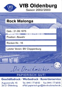 VfB Oldenburg - Rckseite