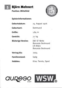 Wuppertaler SV - Rckseite