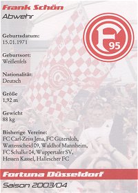 Fortuna Dsseldorf - Rckseite