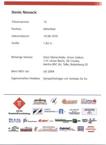 MSV Neuruppin - Rckseite