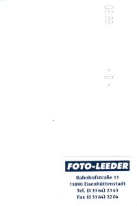 FC Stahl Eisenhüttenstadt - Rückseite
